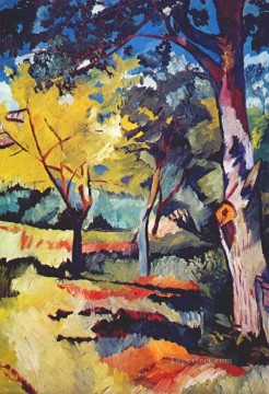 Bosque Painting - paisaje en los árboles ladyzhino